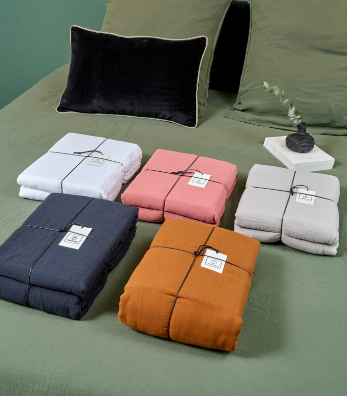 Housse de couette en gaze de coton de chez haomy plusieurs coloris