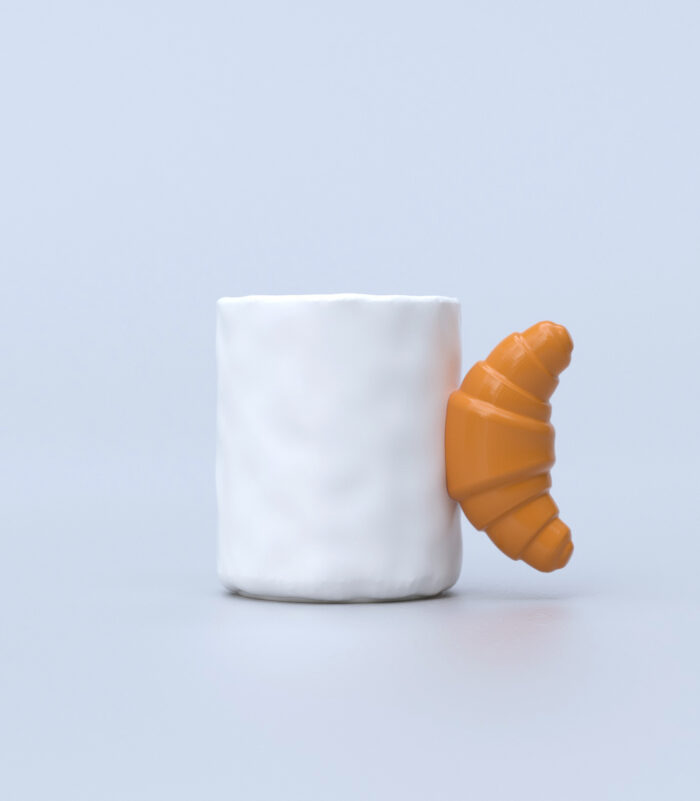 Le mug « croissant » de la marque Fluid Market est un véritable accessoire tendance qui une touche originale à votre table. Le mug est blanc et est doté d’une anse en forme de croissant ce qui lui confère un look fun au design unique.